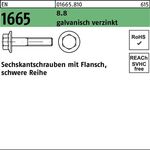 Sechskantschraube EN 1665 Flansch M12x 80 8.8 galv.verz. 50 Stück - VPE: 50