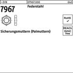 Sicherungsmutter DIN 7967 M8 Federstahl 1000 Stück - VPE: 1000