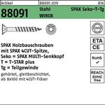 Schraube R 88091 SEKO/T-STAR TG 10x 140/70-T50 Stahl WIROX 50 Stück SPAX - VPE: 50