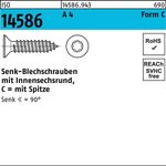 Senkblechschraube ISO 14586 ISR/Spitze 4,8x 80-T25 A 4 250 Stück - VPE: 250