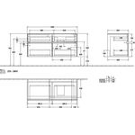 V&B Waschtischunterschrank COLLARO 120x54,8x50cm WT re White Matt