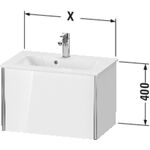 Duravit Waschtischunterbau Compact XVIU 400x610x390mm Prof. Champ ma we s-matt