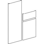 Geberit Schubl-/Fr-Set RENOVA PLAN für Hochschrank 390mm, BJ 2021 weiß