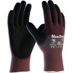 Handschuhe MaxiDry® 56-425 Gr.11 violett/schwarz EN 388 PSA II ATG - VPE: 12