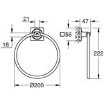 Grohe Handtuchring ALLURE d= 200mm chr