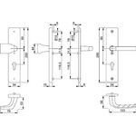 Schutzgarnitur Birm.78G/2222A/2440/1117 Alu.F1 92mm 67-72mm HOPPE