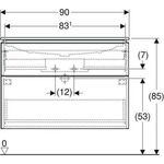 Geberit Waschtischunterschrank iCon 900x630x480mm m Möbel-WT we matt/Griff w