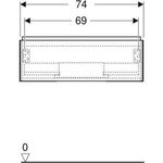 Geberit Waschtischunterschrank ONE 1 Schubl. 750x266x470mm we lackiert matt