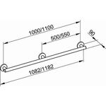 Keuco Haltegriff CARE PLAN 1182mm vc