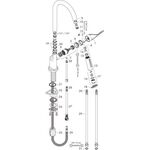 Einhebel-Spültischmischer AXOR CITTERIO DN 15, mit Ausziehbrause chrom