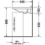 Duravit Waschtisch STARCK 3 Vital m ÜL HLB 600x545mm 1 HL SeifSpend li we