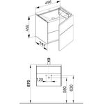 Keuco Waschtischunterbau ROYAL REFLEX 496x450x347mm Ans re ant