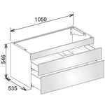 Keuco Waschtischunterbau EDITION 400 1050x546x535mm trü