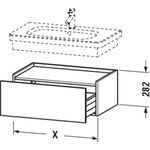 Duravit Unterschrank DURASTYLE 448x580x282mm lichtblau matt/basalt matt