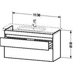 Duravit Waschtischunterbau DURASTYLE 448x1130x610mm betongrau matt