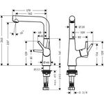 HG EH-WT-MI 210 TALIS S DN 15 m Ablgrt G 1 1/4Zoll Schw-ausl chrom