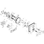 HG Fertigmontageset ECOSTAT SQUARE f UP-Thermostat 2 Verbraucher mattweiß