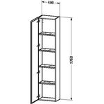 Duravit Hochschrank L-CUBE 400x243x1760mm Ans re europäische eiche