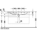 Duravit Möbelwaschtisch DURASTYLE m ÜL HLB 1200x480mm o Hahnloch weiß WG