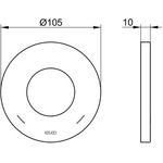 Keuco Wandrosette IXMO f IXMO Therm-Arm Bronze gebürstet