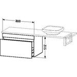 Duravit Konsolenunterschrank DURASTYLE 512x800x548mm taupe/weiß matt