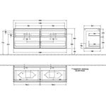 V&B Waschtischunterschrank FINION 1600x603x501mm Abdpl Glas wh ma Wln ven