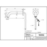 TOTO Automatik-Armaturenauslauf Unterputz Ausladung 180mm 4 l/min chrom