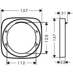 HG Verlängerungsrosette d= 157mm brushed black