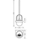 Hewi WC-Bürstengarnitur SERIE 477 OT transparent Bürstentopf aquablau