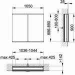 Keuco Spiegelschrank ROYAL MODULAR 2.0 Breite 1050mm Höhe 900mm Tiefe 160mm