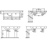 V&B Schrank-Doppelwaschtisch SUBWAY 3.0 1300x470mm o ÜL o HL stone white C+