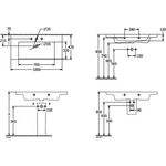 V&B Schrankwaschtisch SUBWAY 3.0 1000x470mm m ÜL mit HL we C+