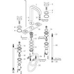 3-L Waschtischarmatur 170 AXOR CITTERIO DN 15 m Kreuzgr u Pl m Al 140mm bru go o