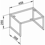 Keuco Bodengestell X-LINE Stahl lackiert, 460x255x360mm vulkanit