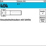 Kreuzlochschraube DIN 404 Schlitz M4x 30 A 1 100 Stück - VPE: 100