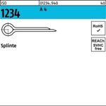 Splinte ISO 1234 10x 100 A 4 25 Stück - VPE: 25