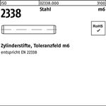 Zylinderstift ISO 2338 6 m6x 100 Stahl 200 Stück - VPE: 200