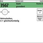 Rohrschelle DIN 3567 gleichschenkelig A 220/NW 200 Stahl grundiert 1 Stück