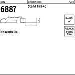 Nasenkeil DIN 6887 6x 6x 40 Stahl C45+C 50 Stück - VPE: 50