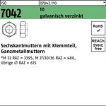 Sechskantmutter ISO 7042 Klemmteil M27 10 galv.verz. 10 Stück - VPE: 10