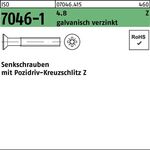 Senkschraube ISO 7046-1 PZ M5x45-Z 4.8 galv.verz. 500St. - VPE: 500