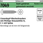 Blechschraube ISO 7049 LIKO Spitze/PH C5,5x32-H Stahl gehärtet galv.verz. 250St. - VPE: 250