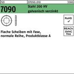 Unterlegscheibe ISO 7090 Fase 16 Stahl 200 HV galv.verz. 250 Stück - VPE: 250