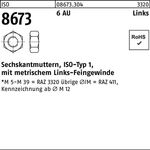 Sechskantmutter ISO 8673 links M24x 2 6 Automatenstahl 25 Stück - VPE: 25