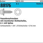 Fassadenschraube R 88176 Dichtscheibe/Spitze A 6,5x 38 A 2 400 Stück - VPE: 400