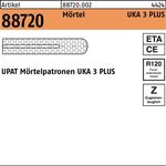 Mörtelpatrone R 88720 f.UKA 3 PLUS M8 Polyesterharz 10 Stück UPAT - VPE: 10