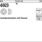 Sechskantmutter DIN 6923 Flansch M12 10 250 Stück - VPE: 250