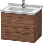 Duravit Waschtischunterbau L-CUBE 670x469mm 2 Schubk we hgl ES Ahorn mitte