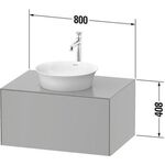 Duravit Waschtischunterbau WHITE TULIP 800x408mm 1 Ausz. we hgl ES NB mitte