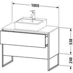 Duravit Waschtischunterbau XSQUARE 1000x678x548mm 2 Au No we sdm ES NB Mi.